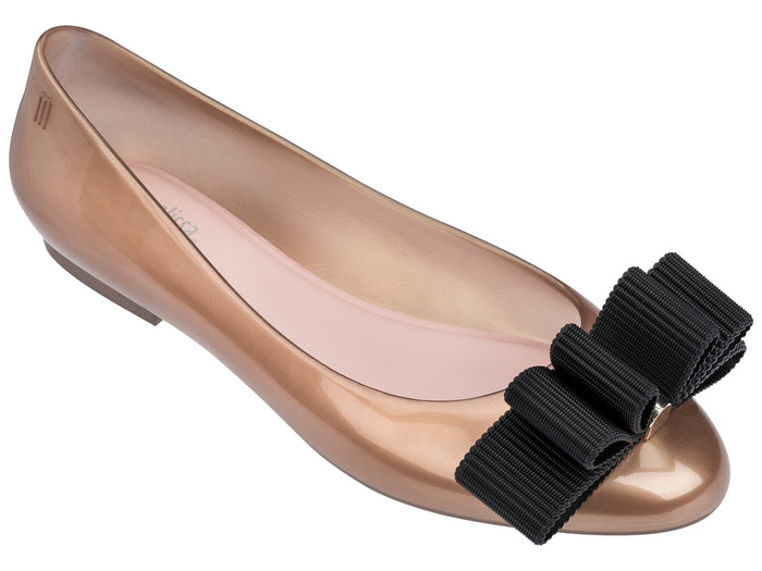 Melissa Jason Wu Pink Ballerina Flats for Women with Oversized Bow – Stylish Party Wear Comfortable Shoes