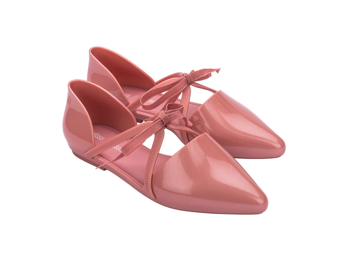 Melissa Jason Wu Pointy Stripe Flat Ballerinas for Women - Stylish and Comfortable Designer Flats with a Sophisticated Pointed Toe and Striped Pattern. Perfect for Everyday and Casual Wear.
