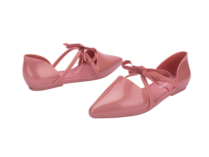 Melissa Jason Wu Pointy Stripe Flat Ballerinas for Women - Stylish and Comfortable Designer Flats with a Sophisticated Pointed Toe and Striped Pattern. Perfect for Everyday and Casual Wear.