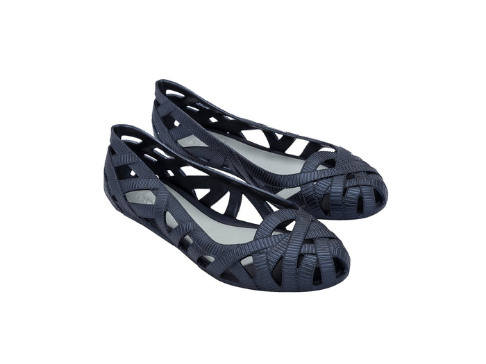 Melissa Jean Jason Wu VII Blue Ballerinas for Women – Stylish and comfortable blue ballerina flats designed by Jason Wu, perfect for casual outings, office wear, and everyday chic looks.