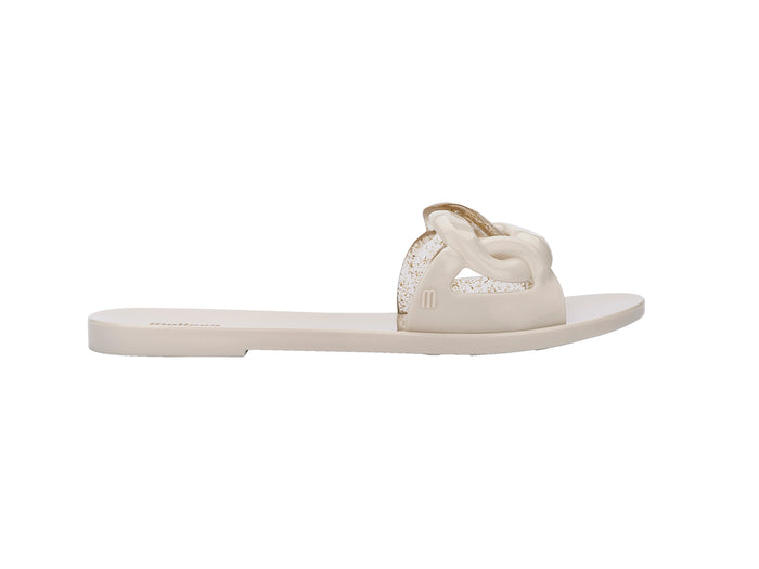 Melissa Jelly Chain AD Flat Beige Flipflops for Women - Trendy and Comfortable Casual Footwear