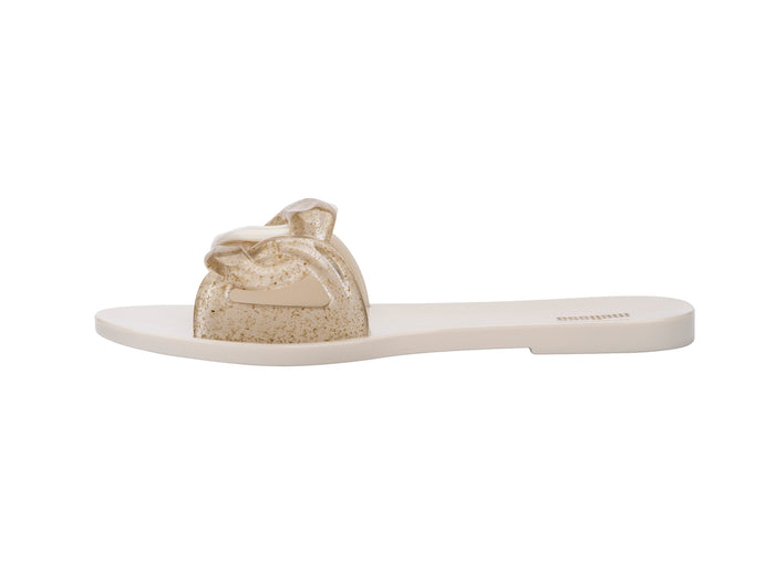 Melissa Jelly Chain AD Flat Beige Flipflops for Women - Trendy and Comfortable Casual Footwear
