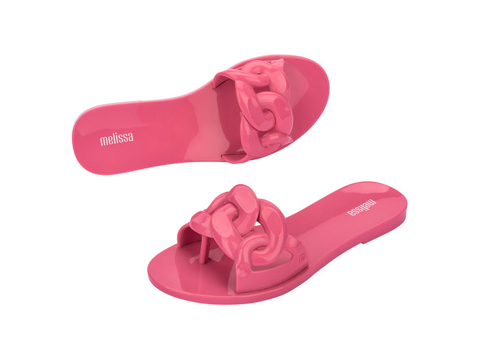 Melissa Jelly Chain AD Pink Flat Flipflops for Women - Stylish and Comfortable Casual Footwear Women’s Jelly Flip Flops