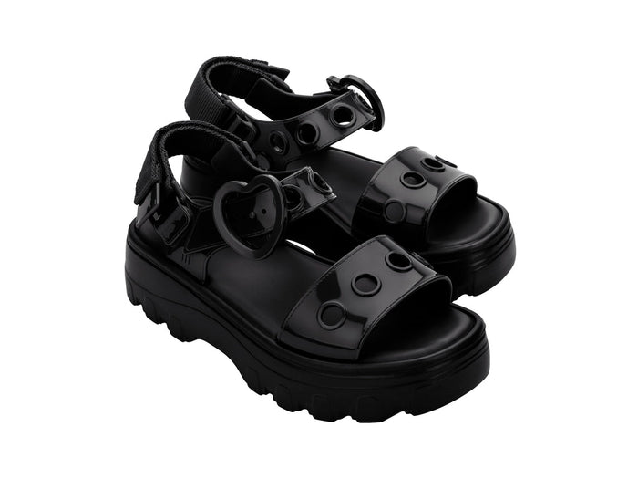 Melissa Kick Off Hot AD Black Platform Sandals for Women - Stylish and Comfortable Elevated Footwear