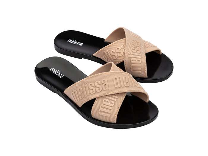 Flat slide sandals