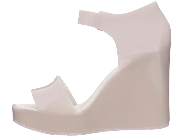 Melissa Mar Ankle Strap Wedge Heels Beige Sandal for Women – Elegant and comfortable wedge sandals with a secure ankle strap, perfect for casual and formal occasions.