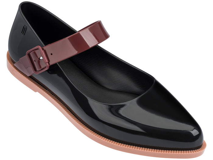 Melissa Mary Jane Buckle Flat Black Sandal for Women – Stylish Comfortable Casual Everyday Footwear