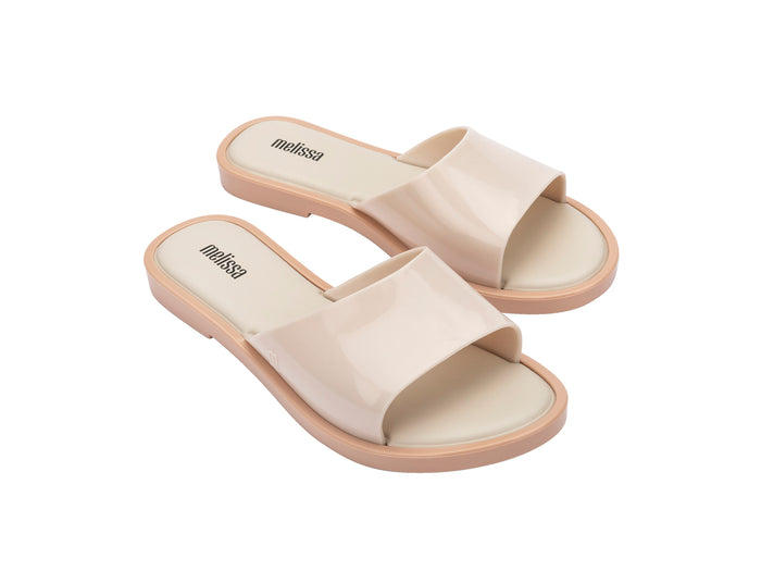 Women's Beige Slip-on Sandals