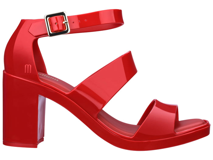 Melissa Model Block Heel Strappy Red Sandal for Women