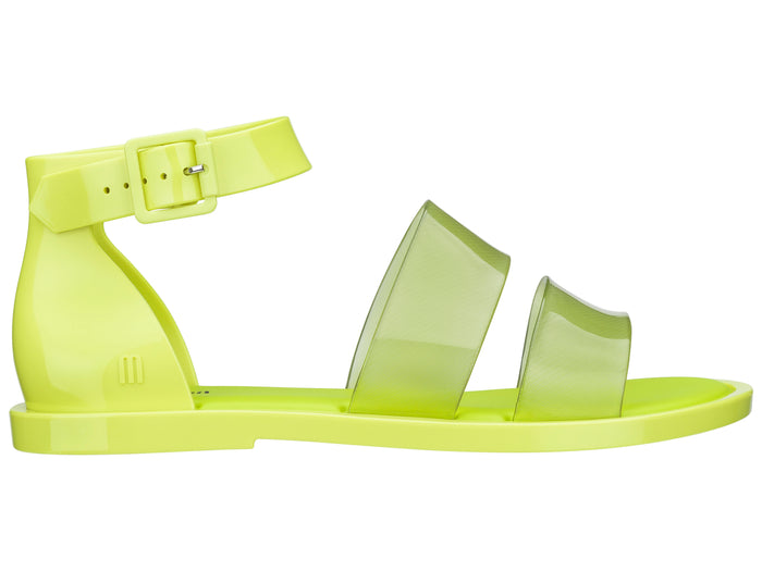 Melissa Model Flat Strappy Yellow Sandal For Women