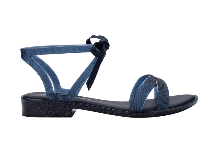 Melissa Ophelia Low X Jason Wu AD Strappy Blue Sandal for Women – Stylish and elegant low-heel sandal featuring strappy design, perfect for casual and formal occasions.
