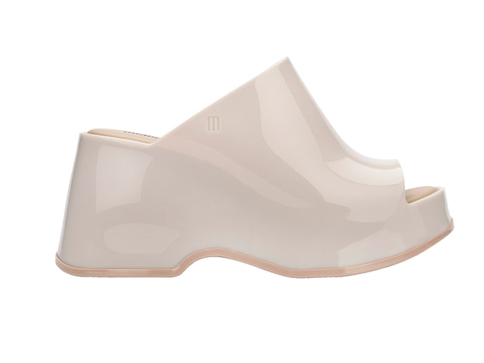 Melissa Patty AD Beige Platform Heel Mule Slip On For Women