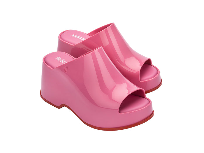 Melissa Patty Pink Platform Heel Mule Slip On For Women