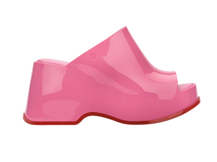 Melissa Patty Pink Platform Heel Mule Slip On For Women