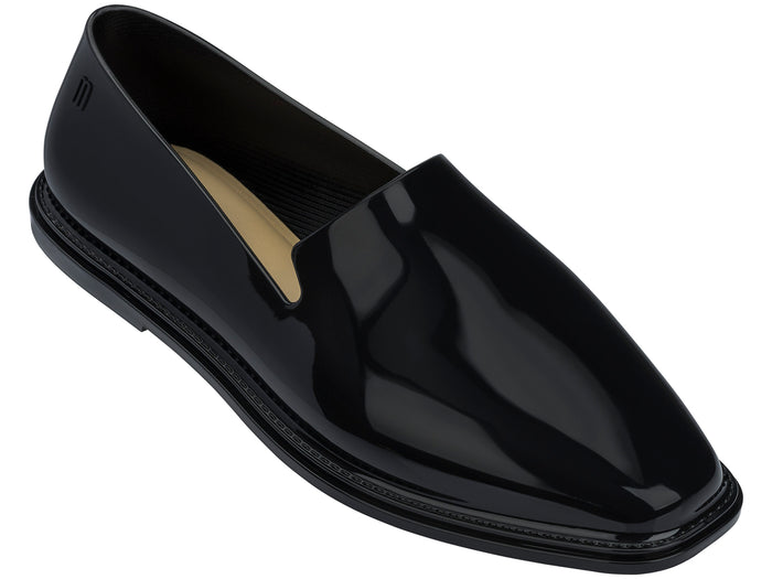 Melissa Prana Solid Black Unisex Loafer – classic slip-on comfortable everyday casual shoe for men and women