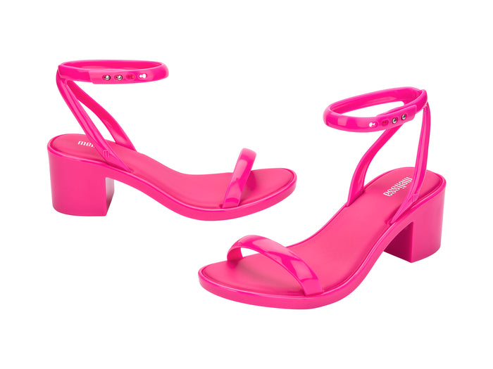 Melissa Shiny II AD Block Heels Pink Sandal For Women