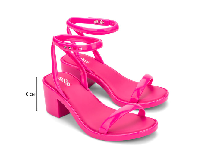 Melissa Shiny II AD Block Heels Pink Sandal For Women