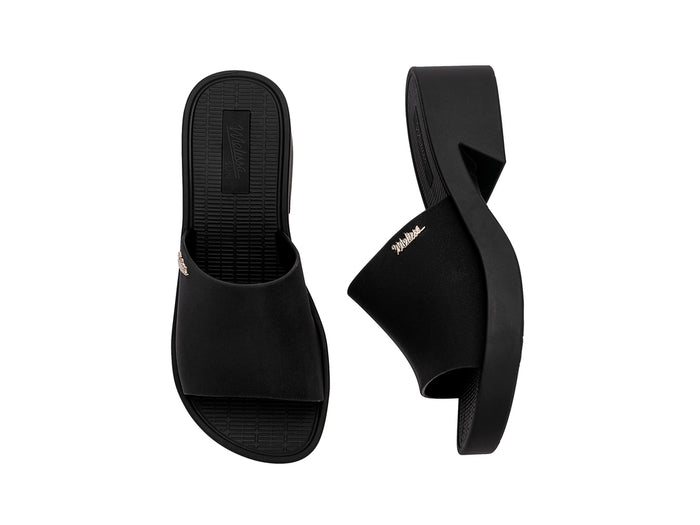 Stylish block heel slides Melissa