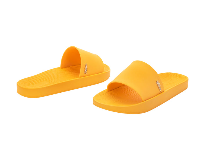 Melissa Sun Sunset Yellow Flat Slides for Women – Trendy and Comfortable Yellow Summer Slides for Daily Wear