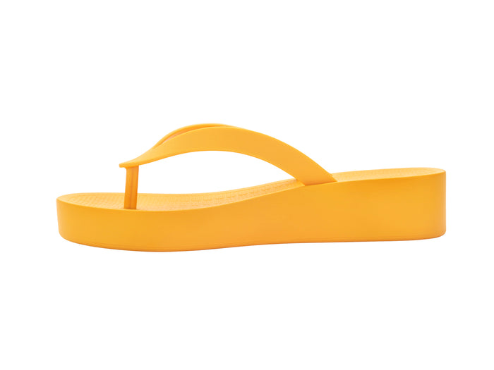 Melissa Sun Venice AD Yellow Platform Flipflop Slippers for Women - Comfortable and stylish footwear for casual outings.