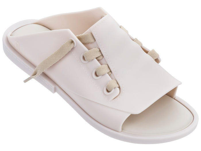 Melissa Ulitsa Lace Up White Slide for Women
