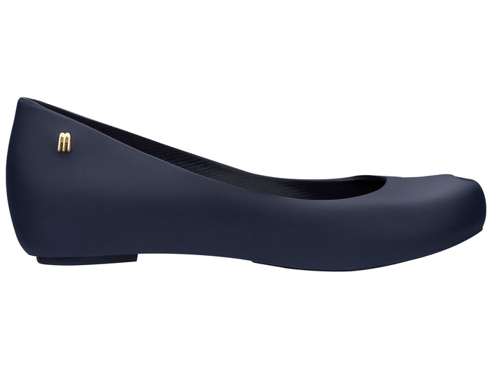 Melissa Ultragirl Basic Solid Blue Peep Toe Ballerinas for Women - Stylish and Comfortable Peep Toe Flats with Solid Blue Color