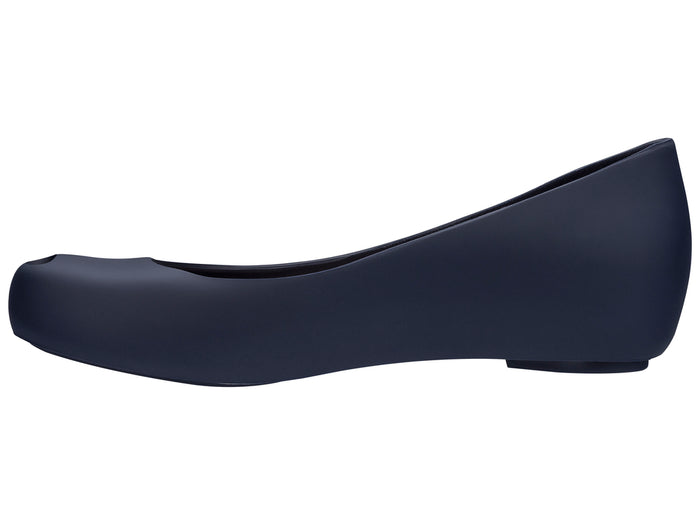 Melissa Ultragirl Basic Solid Blue Peep Toe Ballerinas for Women - Stylish and Comfortable Peep Toe Flats with Solid Blue Color