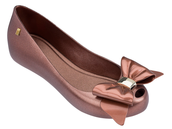 Melissa Ultragirl Sweet Copper Women Ballerinas with Oversized Bow