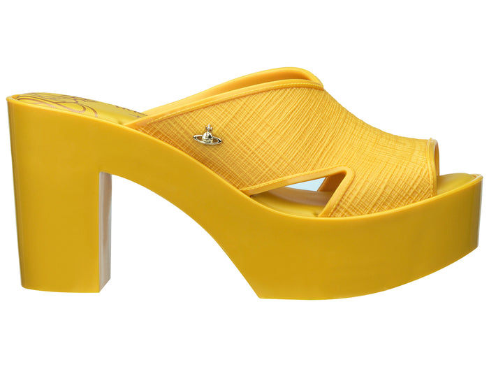 Melissa Vwa Yellow Mule II Block Heel Slide For Women