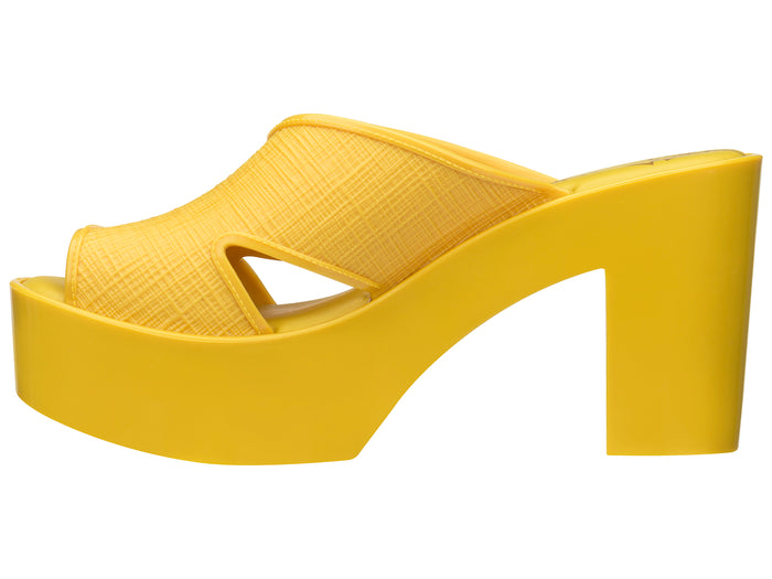 Melissa Vwa Yellow Mule II Block Heel Slide For Women