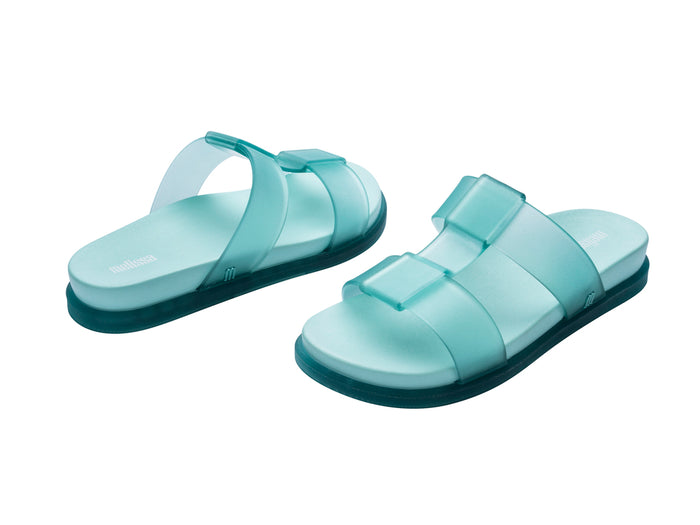 Melissa Way Platform Slide Green Slip-ons for Women – Stylish and Comfortable Summer Footwear