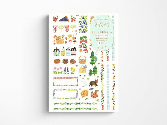 Midori Yuru Log Sticker 2 Sheets - Scandinavia