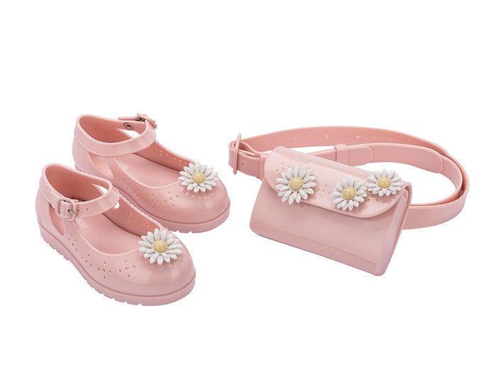 Mini Melissa Com Pochete II BB pink baby sneaker with matching bag combo for girls – stylish and comfortable footwear set