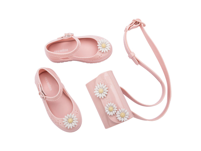 Mini Melissa Com Pochete II BB pink baby sneaker with matching bag combo for girls – stylish and comfortable footwear set