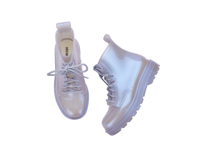 Mini Melissa Coturno Pearly Blue Boots For Kids