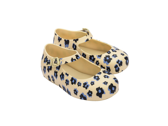Mini Melissa Dora II Floral Print Round Toe Yellow Ballerinas for Babies â€“ Adorable and comfortable baby ballerinas with a floral print and round toe design, perfect for little feet.