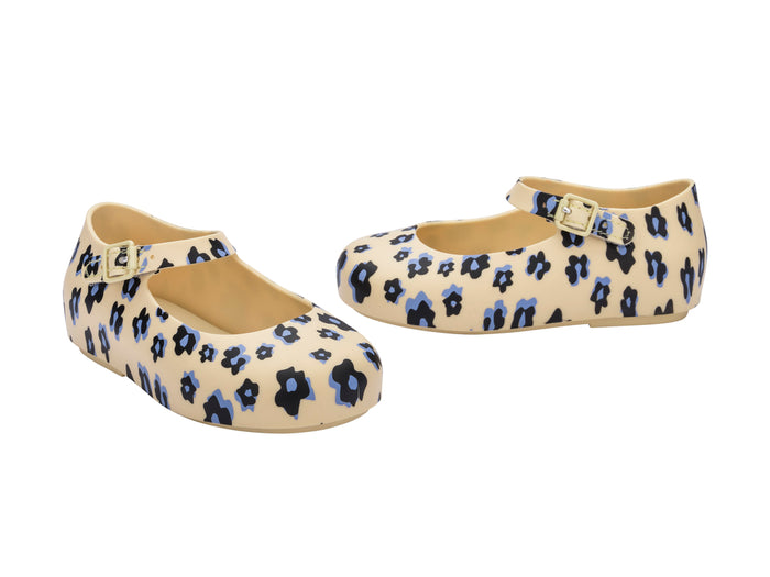 Mini Melissa Dora II Floral Print Round Toe Yellow Ballerinas for Babies â€“ Adorable and comfortable baby ballerinas with a floral print and round toe design, perfect for little feet.