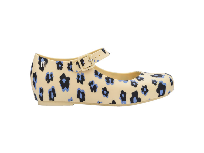 Mini Melissa Dora II floral print round toe yellow ballerinas for girls – stylish, comfortable kids’ shoes with playful design for casual and party wear
