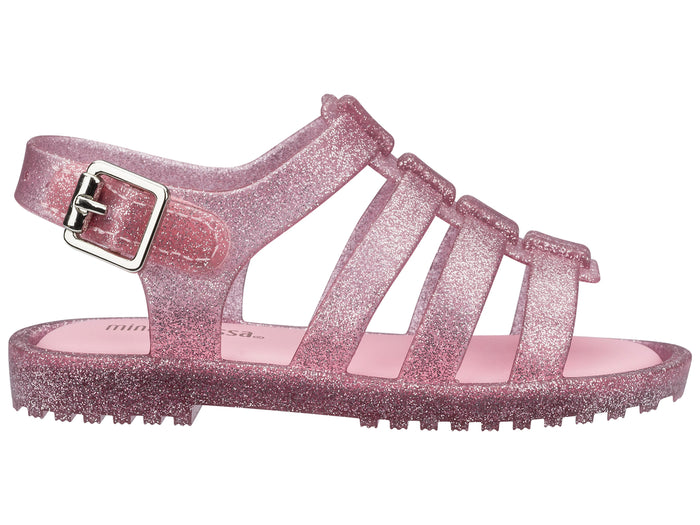 Mini Melissa Flox Glitter Pink Sandal for Baby Girl
