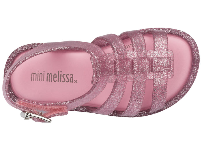 Mini Melissa Flox Glitter Pink Sandal for Baby Girl