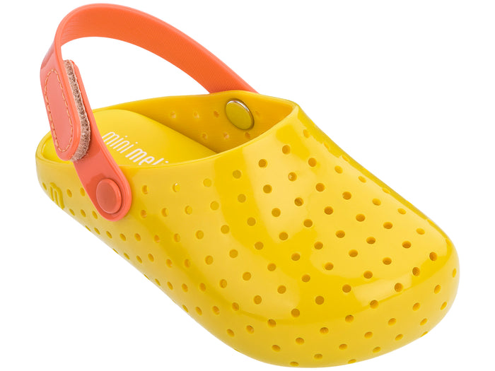 Mini Melissa Furadinha Babouche Yellow Baby Sandals