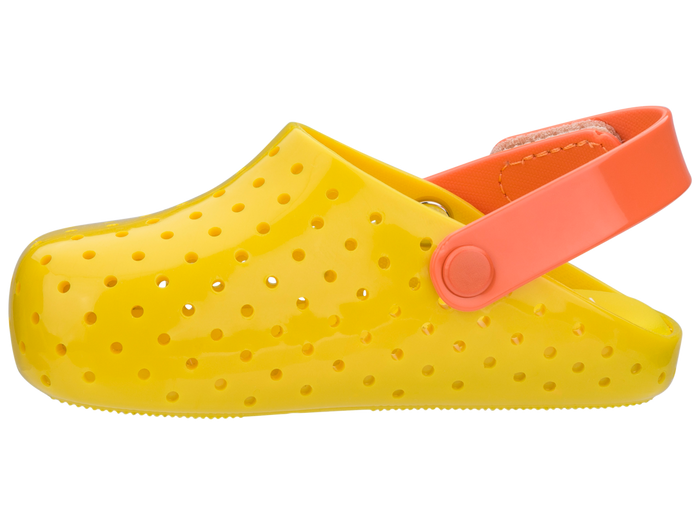 Mini Melissa Furadinha Babouche Yellow Baby Sandals