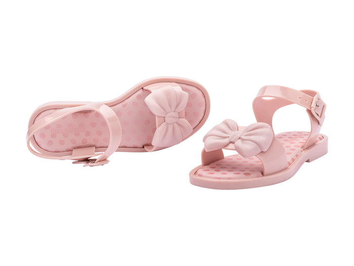 Mini Melissa Mar Princess Flat Baby Pink Sandal for Girls - Elegant and comfortable sandals with a delicate baby pink finish Princess-themed sandals for girls