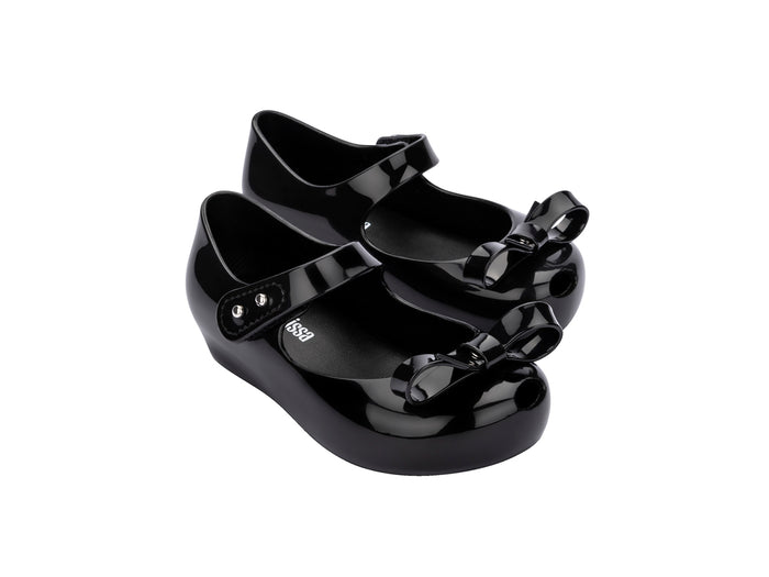 Mini Melissa Ultragirl Bow IV Black Ballerinas Sandals for Babies – Stylish and Comfortable Baby Girl Footwear