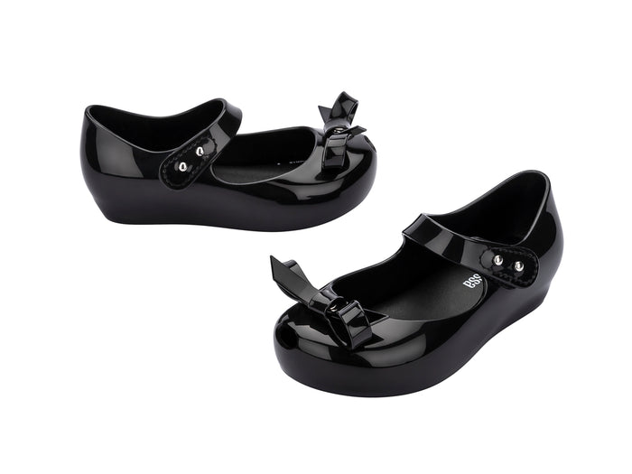 Mini Melissa Ultragirl Bow IV Black Ballerinas Sandals for Babies – Stylish and Comfortable Baby Girl Footwear