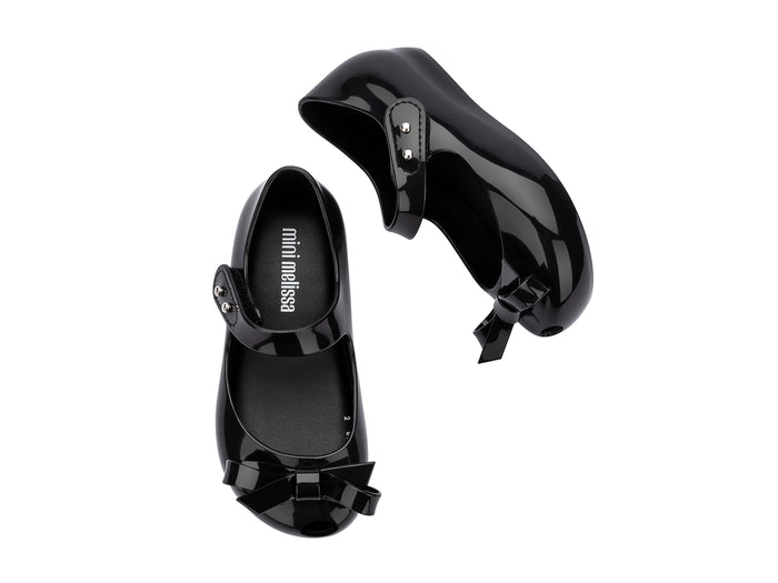 Mini Melissa Ultragirl Bow IV Black Ballerinas Sandals for Babies – Stylish and Comfortable Baby Girl Footwear