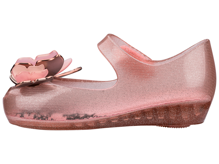 Mini Melissa Ultragirl Butterfly Glitter Pink Sandal For Babies