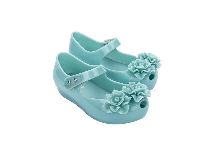 green ballerina flats