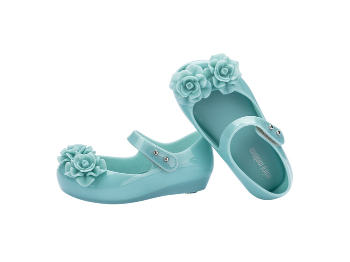 Kids pink glitter baby ballerinas