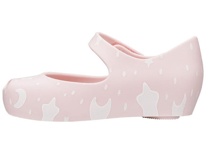 Mini Melissa Ultragirl Sweet Dreams baby sandals with star and moon print in pink color for girls